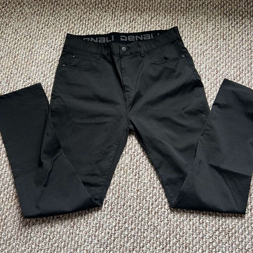 Sz 32x32 Denali Travel Hiking Pants Mens Black Straight Stretch Casual Outdoors